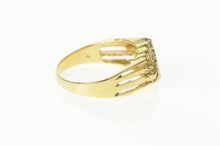 Load image into Gallery viewer, 14K Men&#39;s Squared Textured Nugget Diamond Ring Size 12 Yellow Gold