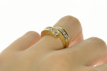 Load image into Gallery viewer, 14K Princess Channel Bypass Statement Ring Size 5.75 Yellow Gold
