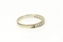 Load image into Gallery viewer, 14K 0.60 Ctw Princess Diamond Wedding Band Ring Size 7.5 White Gold