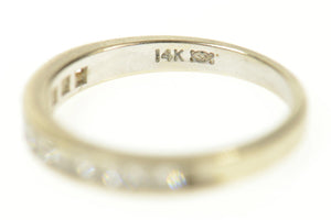 14K 0.60 Ctw Princess Diamond Wedding Band Ring Size 7.5 White Gold