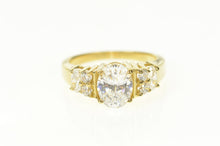 Load image into Gallery viewer, 14K Oval Classic Fancy Travel Engagement Ring Size 7 Yellow Gold