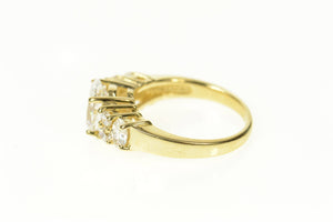 14K Oval Classic Fancy Travel Engagement Ring Size 7 Yellow Gold