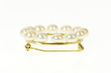 Load image into Gallery viewer, 14K Classic Pearl Circle Simple Round Pin/Brooch Yellow Gold