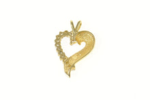 Load image into Gallery viewer, 14K Curvy Diamond Heart Love Symbol Pendant Yellow Gold