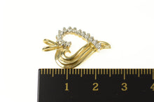 Load image into Gallery viewer, 14K Curvy Diamond Heart Love Symbol Pendant Yellow Gold