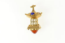 Load image into Gallery viewer, 14K Victorian Ornate Pagoda Bird Cage Elaborate Pendant Yellow Gold