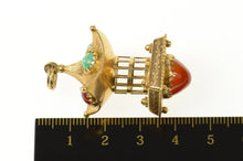 Load image into Gallery viewer, 14K Victorian Ornate Pagoda Bird Cage Elaborate Pendant Yellow Gold