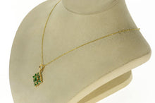 Load image into Gallery viewer, 18K 1.24 Ctw Natural Emerald Diamond Cluster Pendant Yellow Gold