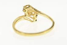 Load image into Gallery viewer, 14K Three Stone Diamond Classic Bypass Ring Size 5.75 Yellow Gold