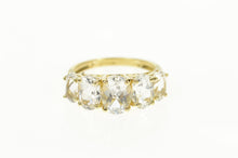 Load image into Gallery viewer, 10K Five Stone Graduated Oval Statement Ring Size 5.75 Yellow Gold