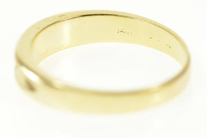 14K Men's Classic Diamond Simple Wedding Band Ring Size 11.75 Yellow Gold