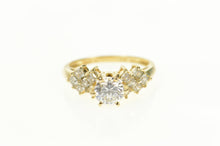 Load image into Gallery viewer, 14K Classic Cluster Accent Travel Engagement Ring Size 6 Yellow Gold