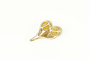 10K Pearl Diamond Leaf Design Statement Pendant Yellow Gold