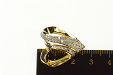 Load image into Gallery viewer, 14K Pave Diamond Encrusted Heart Loop Pendant Yellow Gold