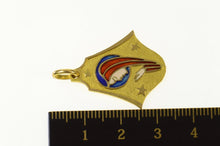 Load image into Gallery viewer, 18K Enamel Virgin Mary Christian Faith Pendant Yellow Gold