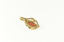 Load image into Gallery viewer, 10K Marquise Garnet Diamond Accent Statement Pendant Yellow Gold