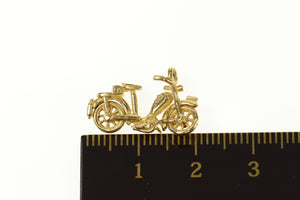 10K 3D Articulated Motorcycle Bike Charm/Pendant Yellow Gold
