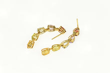 Load image into Gallery viewer, 14K Dangle Amethyst Topaz Citrine Garnet Peridot Earrings Yellow Gold
