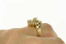 Load image into Gallery viewer, 14K 1.04 Ctw Diamond Encrusted Bypass Statement Ring Size 8.5 Yellow Gold