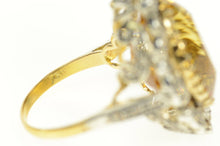Load image into Gallery viewer, 18K 1940&#39;s 18.34 Ctw Citrine Diamond Cocktail Ring Size 8.25 Yellow Gold