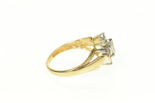 Load image into Gallery viewer, 10K 0.59 Ctw Marquise Diamond Halo Engagement Ring Size 6 Yellow Gold