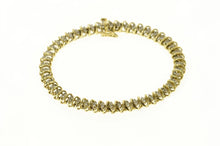 Load image into Gallery viewer, 10K 1.41 Ctw Classic Diamond Encrusted Tennis Bracelet 7&quot; Yellow Gold