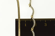 Load image into Gallery viewer, 14K 0.54 Ctw Diamond Scalloped Statement Chain Necklace 16.25&quot; Yellow Gold