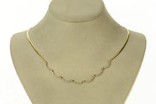 Load image into Gallery viewer, 14K 0.54 Ctw Diamond Scalloped Statement Chain Necklace 16.25&quot; Yellow Gold