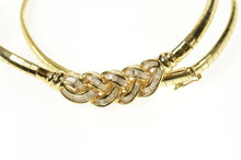 Load image into Gallery viewer, 14K 1.60 Ctw Baguette Diamond Braid Omega Necklace 17.5&quot; Yellow Gold