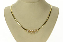 Load image into Gallery viewer, 14K 1.60 Ctw Baguette Diamond Braid Omega Necklace 17.5&quot; Yellow Gold