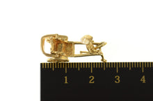 Load image into Gallery viewer, 14K 3D Articulated Rickshaw Cart Hack Cab Charm/Pendant Yellow Gold