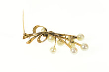 Load image into Gallery viewer, 14K Floral Bouquet Pearl Cluster Statement Pin/Brooch Yellow Gold