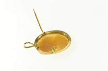 Load image into Gallery viewer, 18K Art Deco Carved Shell Cameo Pendant/Pin Yellow Gold