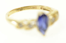 Load image into Gallery viewer, 10K Marquise Syn. Sapphire CZ Classic Statement Ring Size 6 Yellow Gold