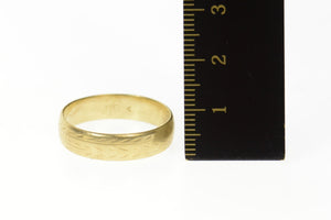 10K Retro Vine Leaf Pattern Men's Wedding Band Ring Size 12 Yellow Gold
