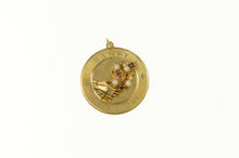 Load image into Gallery viewer, 14K 1960&#39;s Ornate Happy Birthday Pearl Bouquet Charm/Pendant Yellow Gold