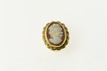 Load image into Gallery viewer, 10K Ornate Carved Shell Cameo Slide Bracelet Charm/Pendant Yellow Gold