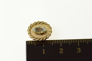 10K Marquise CZ Rope Trim Slide Bracelet Charm/Pendant Yellow Gold