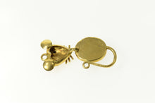 Load image into Gallery viewer, 14K Mouse Rat Rodent Turquoise Sim. Garnet Charm/Pendant Yellow Gold