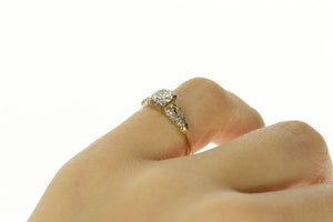 10K 0.62 Ctw Classic 1940's Diamond Engagement Ring Size 4.75 Yellow Gold