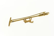 Load image into Gallery viewer, 10K Diamond Horse Polo Mallet Polocrosse Pin/Brooch Yellow Gold