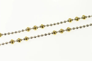 14K 5mm Thick Graduated Wheat Link Chain Necklace 16.75" Yellow Gold