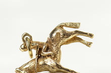 Load image into Gallery viewer, 9K 3D Cowboy Horse Country Western Motif Charm/Pendant Yellow Gold