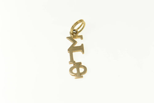 14K Sigma Gamma Phi Sorority Greek Letters Charm/Pendant Yellow Gold