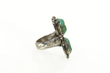 Load image into Gallery viewer, Sterling Silver EJ Native American Turquoise Ornate Navajo Ring Size 6.75