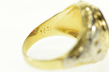 Load image into Gallery viewer, 14K 1930&#39;s Two Tone Syn. Ruby USN Naval Service Ring Size 7 Yellow Gold
