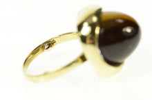 Load image into Gallery viewer, 14K 1960&#39;s Retro Tiger&#39;s Eye Cabochon Cocktail Ring Size 6 Yellow Gold