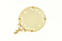 Load image into Gallery viewer, 14K Mother of Pearl Chinese Scene Medallion Pendant Yellow Gold