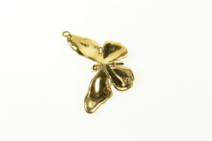 18K Diamond Ornate Enamel Butterfly Statement JY Charm/Pendant Yellow Gold