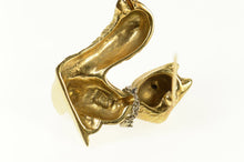 Load image into Gallery viewer, 14K Sapphire Eyed Diamond Necklace Squirrel Pin/Brooch Yellow Gold